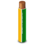 لفة سلك كهرباء مفرد 1.5mm 600/1000 فولت، موصل نحاس شعر عزل PVC أصفر/أخضر | شركة الفنار