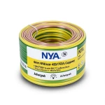 لفة سلك 4 ملم NYA كهربائي 450/750 فولت، نحاس مجدول، عزل PVC 90°C، اصفر/اخضر | شركة كابلات الشرقية للصناعة