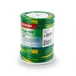 سلك مفرد 25 ملم 600/1000 فولت، موصل نحاس شعر معزول PVC لون اصفر/اخضر | شركة الفنار