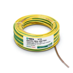 سلك كهرباء 16 مم2 NYA 450/750 فولت، نحاس مجدول، معزول PVC 90°C، اصفر/اخضر | شركة كابلات الشرقية للصناعة