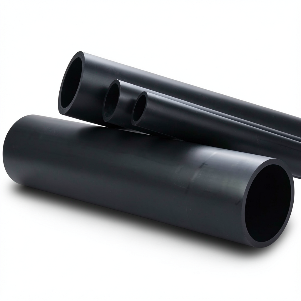 أنابيب بلاستيك HDPE ضغط 10 بار PE 80 قطر خارجي 250 مم لون أسود