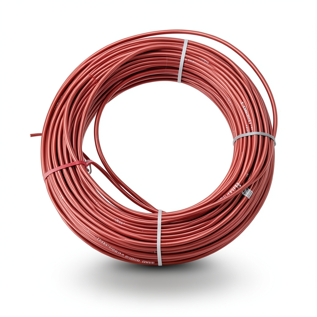 سلك كهرباء نحاس شعر مغطى بالقصدير معزول PVC، مقاس 6mm²، 600/1000 فولت، لون أحمر | شركة الفنار