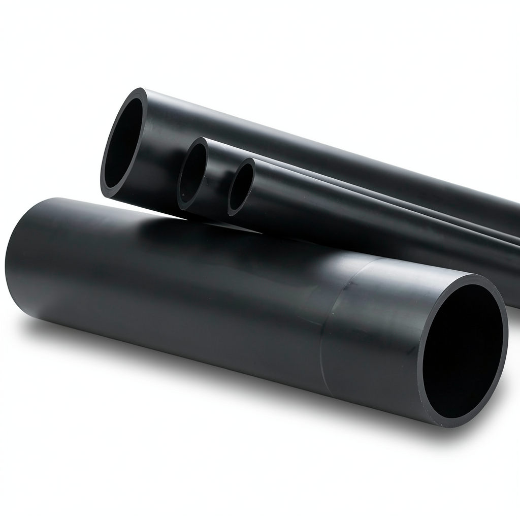 مواسير بلاستيك HDPE ضغط 10 بار PE 80 قطر خارجي 355 مم لون اسود