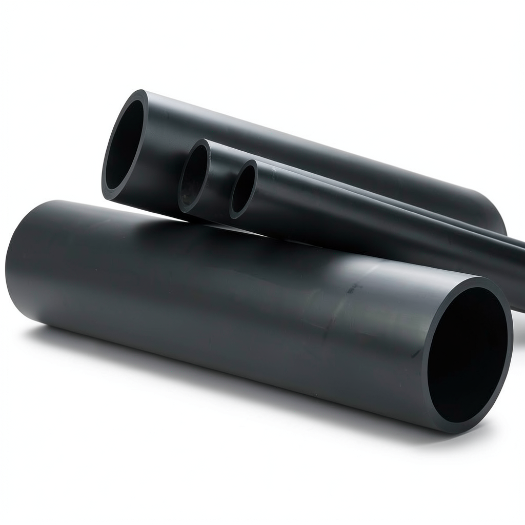 أنابيب HDPE ضغط 4 بار PE 80 قطر خارجي 140 مم سمك 5.4 مم لون أسود