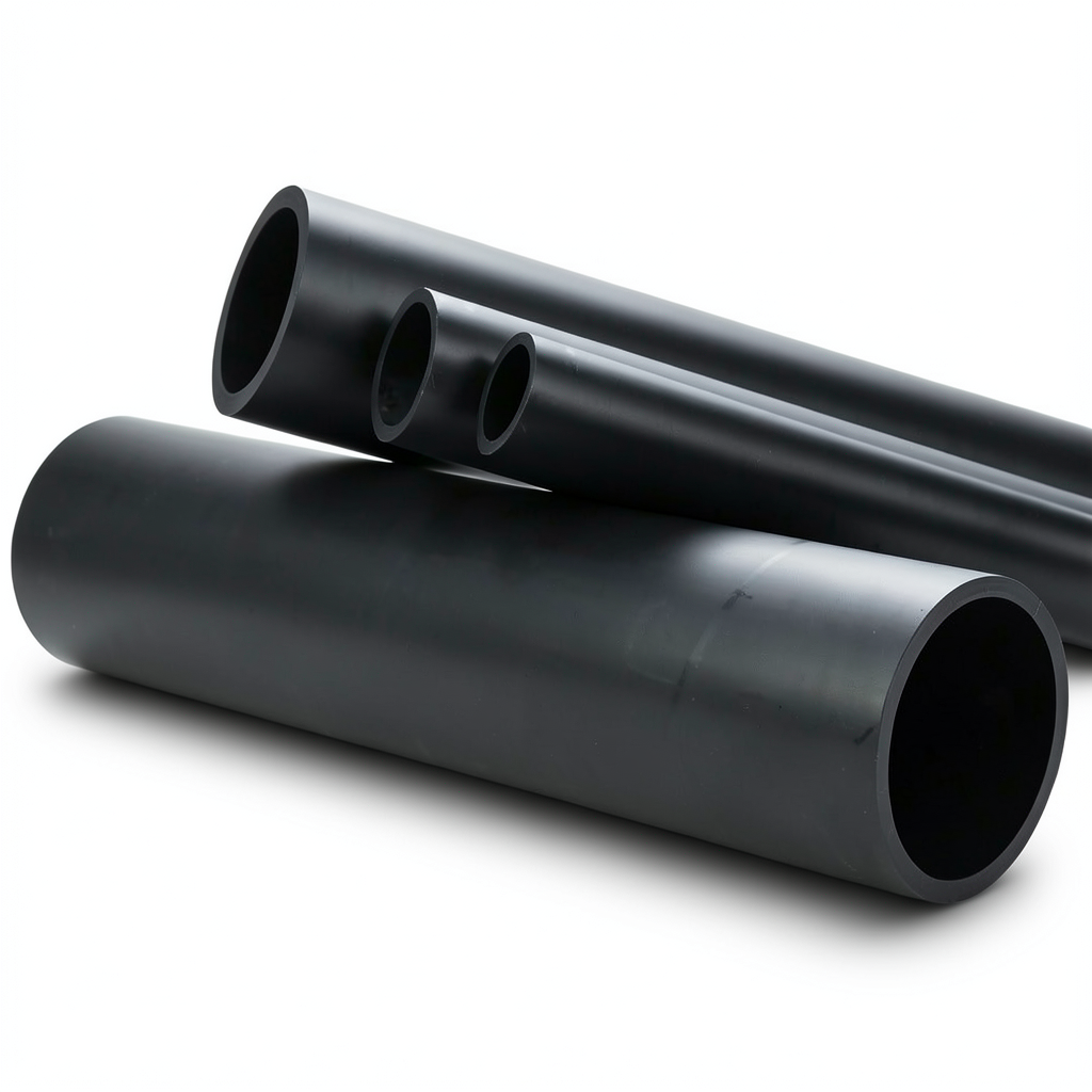 أنابيب بلاستيك HDPE SDR 11 PE 80 قطر خارجي 450 مم سماكة 40.9 مم لون أسود