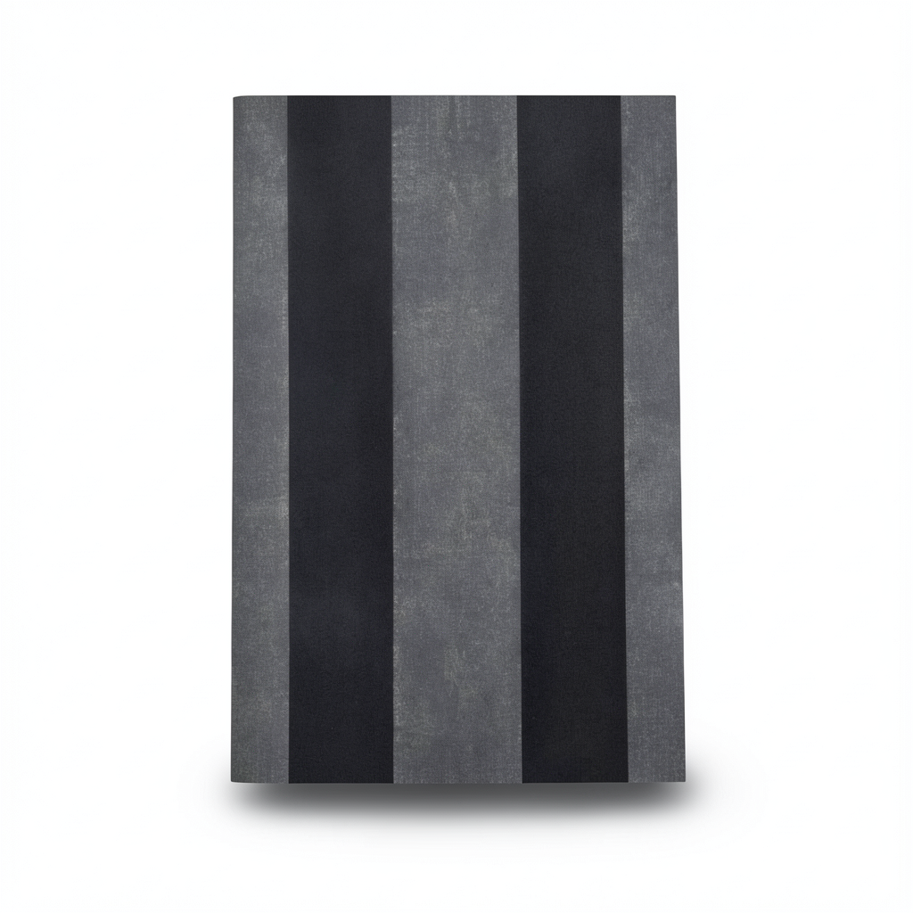 Italian Wallpaper Dark Gray Striped Design, Size 10m x 0.53m, Model 225027VE