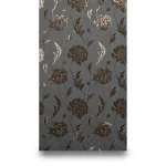 Floral Wall Covering 0.53 m x 10 m Dark Beige