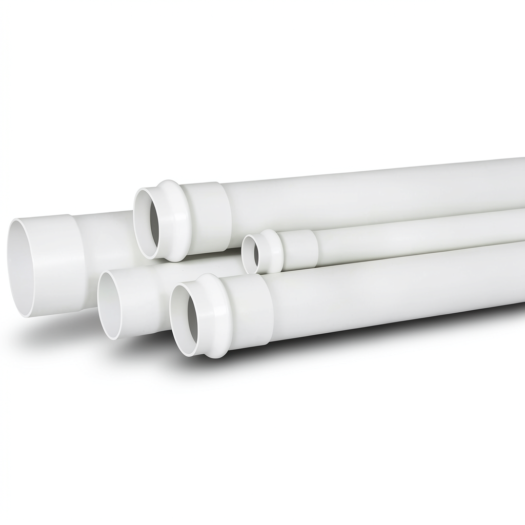 UPVC Plastic Pipe for Sewerage Systems PN 16 Bar Outside Diameter 32 mm Thickness 2.4 mm White