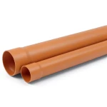 UPVC Pipe PN 16 Bar (SDR 17) Size 125 mm Thickness 7.4 mm Orange Brown