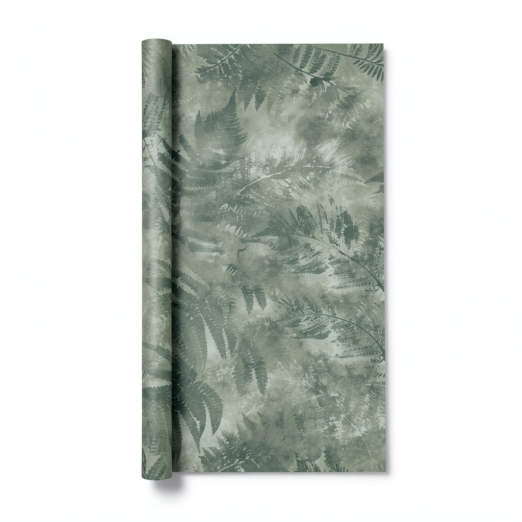 Wall Decoration Leaf-Patterned Design 10m x 0.53m Green, Model 360-3
