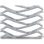 شبك بقلاوة حديد اسود تصميم مموج سمك 2.8 مم مقاس 2.44×1 متر