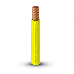 كابل نحاس THHN/THWN معزول PVC 105°C مقاس 8.37 مم² 600 فولت طول 300 قدم لون أصفر | شركة الفنار