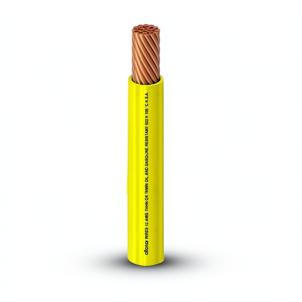 THHN/THWN Copper Cable PVC 105°C Insulation 8.37 mm² 600 Volt 300 Feet Yellow | Al Fanar