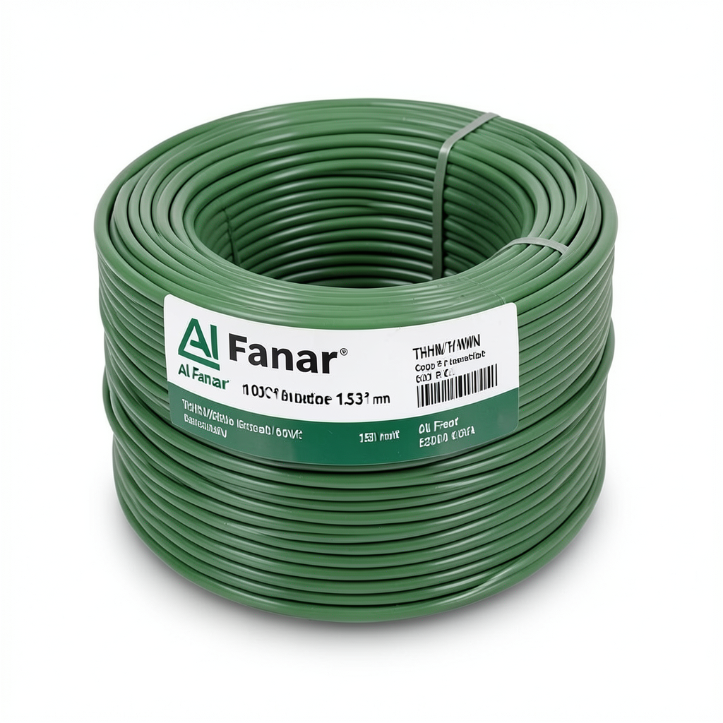 THHN/THWN Copper Cable PVC 105°C Insulation 1.31 mm² 600 Volt 250 Feet Green | Al Fanar