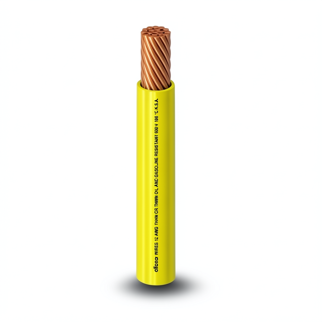 THHN/THWN Copper Cable PVC 105°C Insulation 3.31 mm² 600 Volt 300 Feet Yellow | Al Fanar