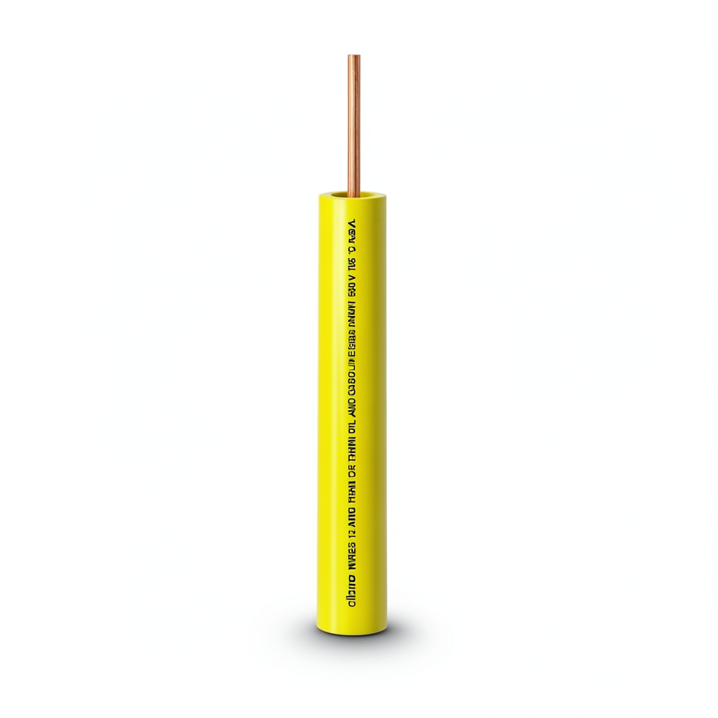 كابل نحاس THHN/THWN معزول PVC 105 درجة مئوية 0.82 مم² 600 فولت 300 قدم أصفر PVC 105 | شركة الفنار