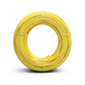 كابل نحاس THHN/THWN معزول PVC 105°C مقاس 2.08 مم² 600 فولت طول 300 قدم لون أصفر | شركة الفنار
