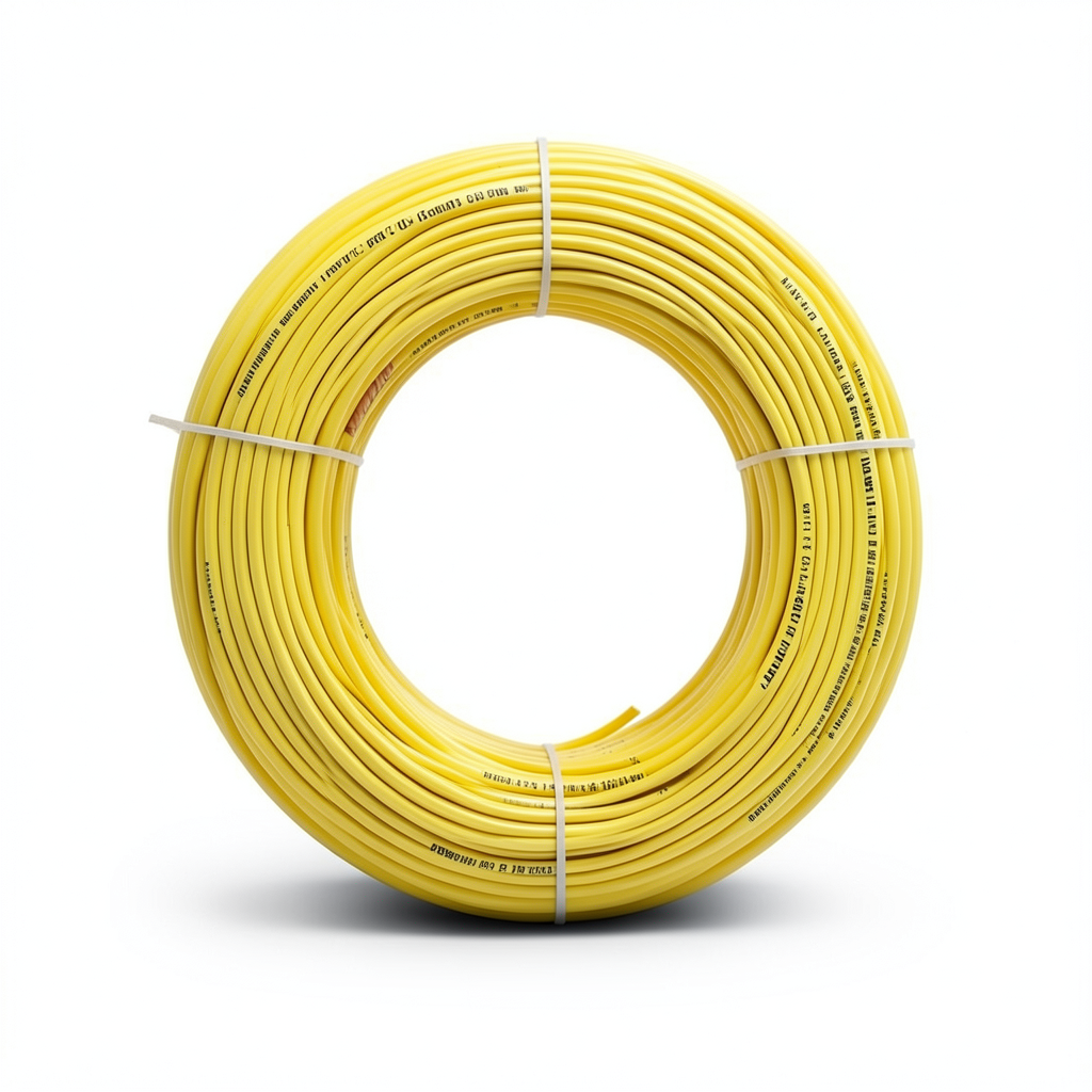 كابل نحاس THHN/THWN معزول PVC 105°C مقاس 2.08 مم² 600 فولت طول 300 قدم لون أصفر | شركة الفنار