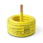 كابل نحاس THHN/THWN معزول PVC 105 درجة مئوية 0.82 مم² 600 فولت 300 قدم أصفر PVC 105 | شركة الفنار