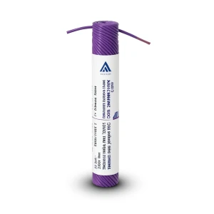 كابل نحاس THHN/THWN عزل PVC 105°C مقاس 2.08 مم² قطر 2.7 مم جهد 600 فولت طول 250 قدم لون بنفسجي PVC 105 | شركة الفنار