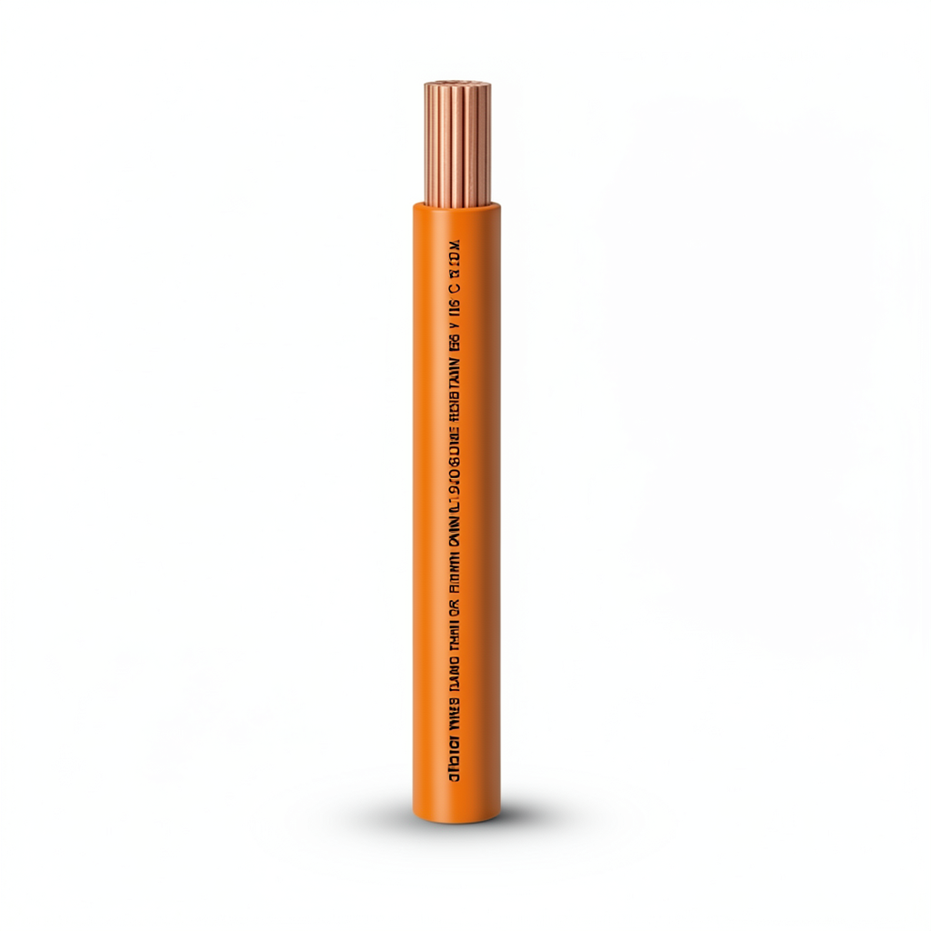 كابل نحاس THHN/THWN معزول PVC 105°C مقاس 2.08 مم² قطر 2.7 مم 600 فولت طول 500 قدم لون برتقالي | شركة الفنار