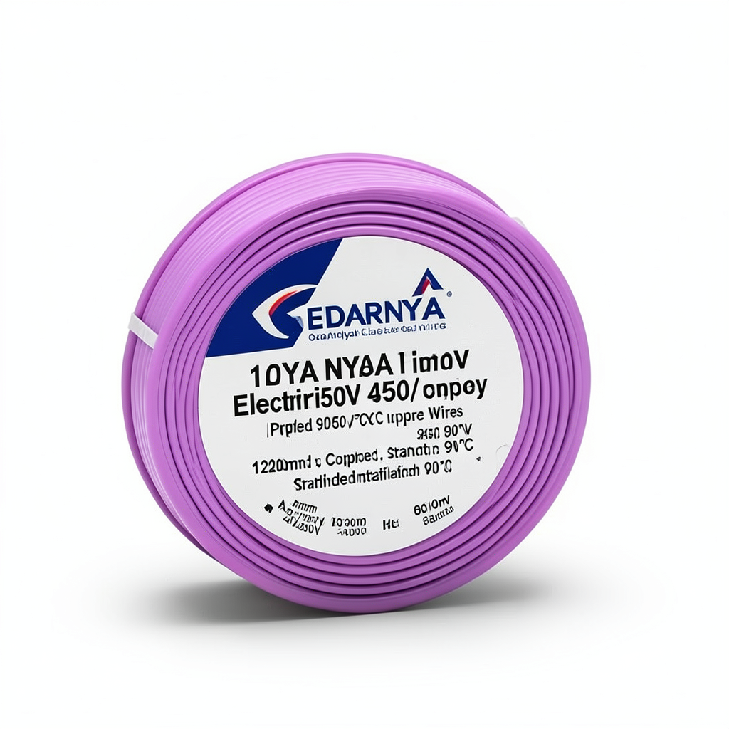 120mm NYA Electrical Wire 450/750V, Stranded Copper, PVC 90°C Insulated, Purple | Asharqiyah Cables Company for Industry