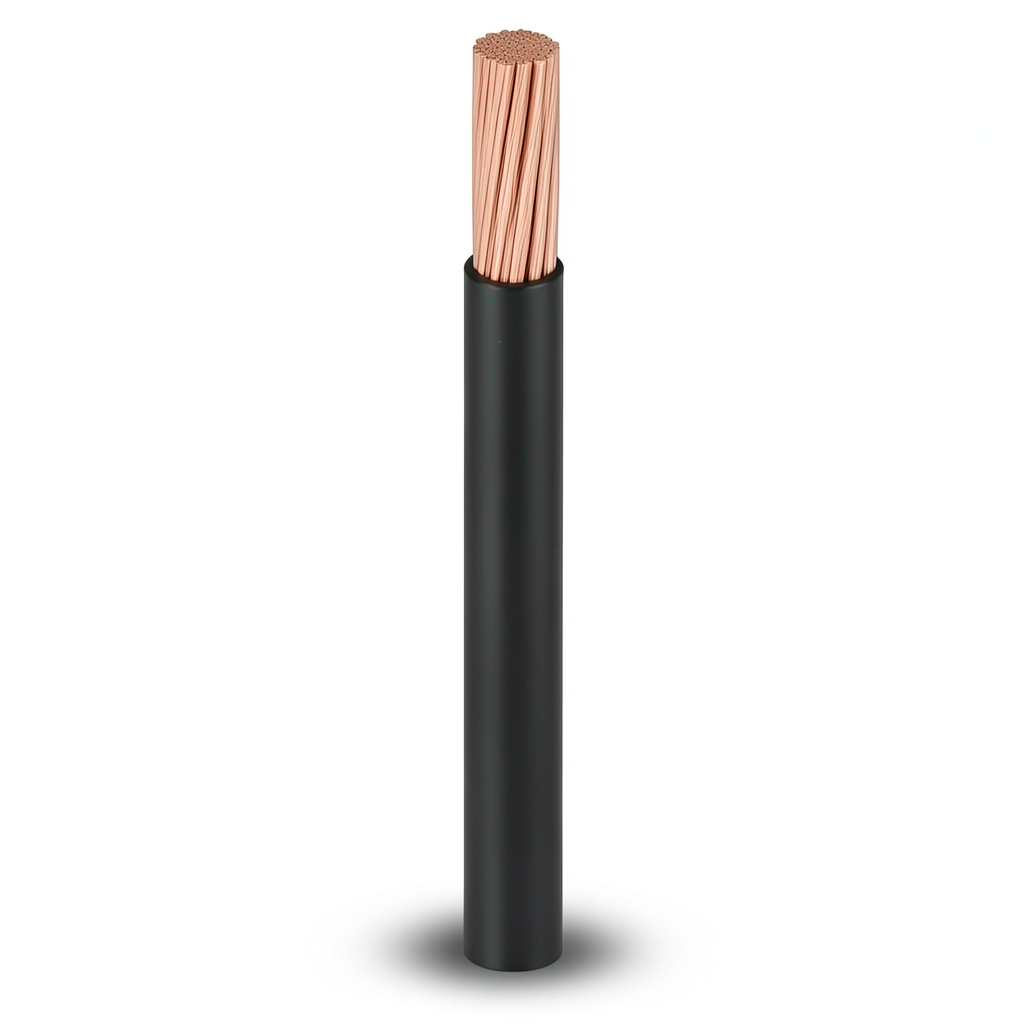 سلك نحاس شعر 6mm2 450/750 فولت عزل PVC لون اسود