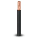 سلك نحاس شعر 6mm2 450/750 فولت عزل PVC لون اسود