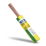 لفة سلك كهرباء 35 مم NYA 450/750 فولت، نحاس مجدول، معزول PVC 90°C، اصفر/اخضر | شركة كابلات الشرقية للصناعة
