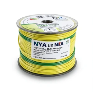 سلك 50 مم2 NYA 450/750 فولت، نحاس مجدول، عزل PVC 90°C، أصفر/أخضر | شركة كابلات الشرقية للصناعة