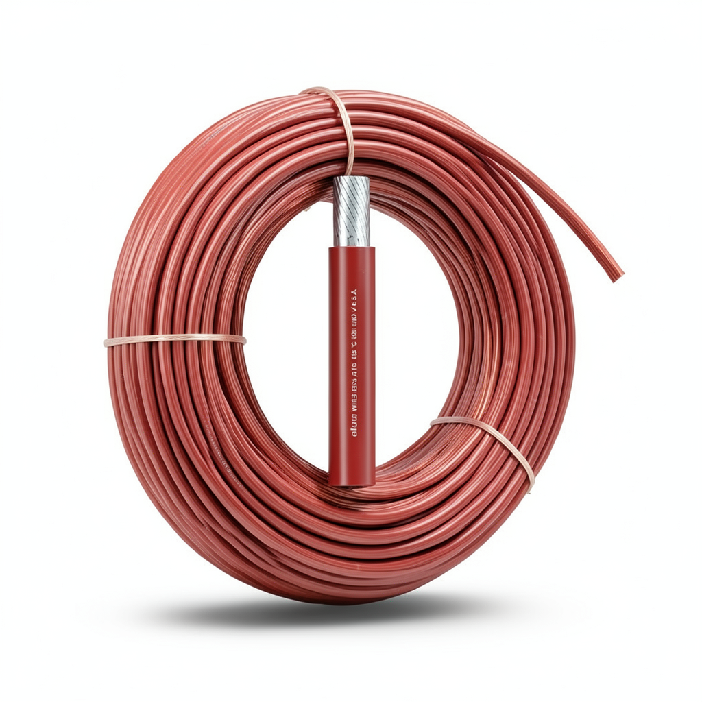 سلك كهرباء نحاس شعر مغطى بالقصدير معزول PVC، مقاس 185mm²، 600/1000 فولت، لون أحمر | شركة الفنار