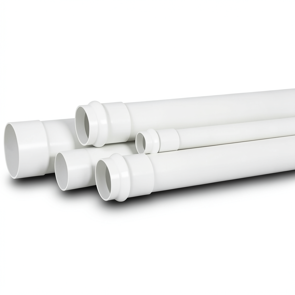 UPVC Plastic Pipe for Sewerage Systems PN 16 Bar 40 mm OD 3.0 mm Thickness White Color