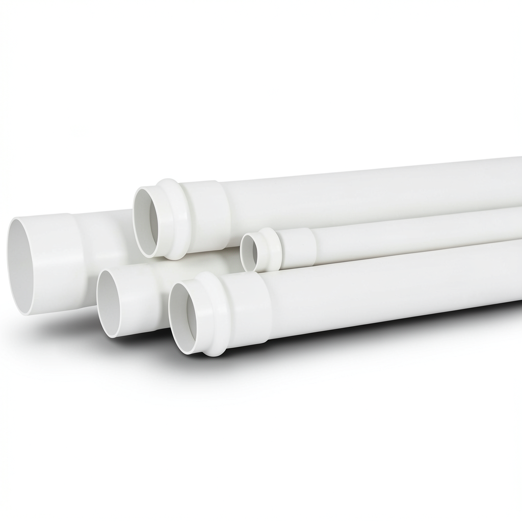 أنابيب UPVC لأنظمة الصرف الصحي ضغط 16 بار قطر خارجي 50 mm سمك 3.7 mm لون أبيض