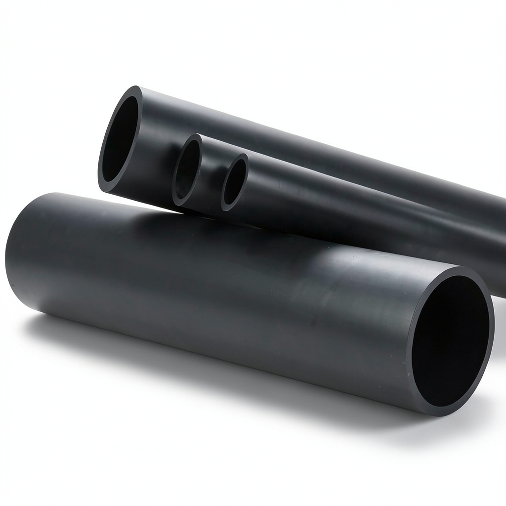 أنابيب HDPE ضغط 4 بار PE 80 قطر خارجي 140 مم سمك 5.4 مم لون أسود