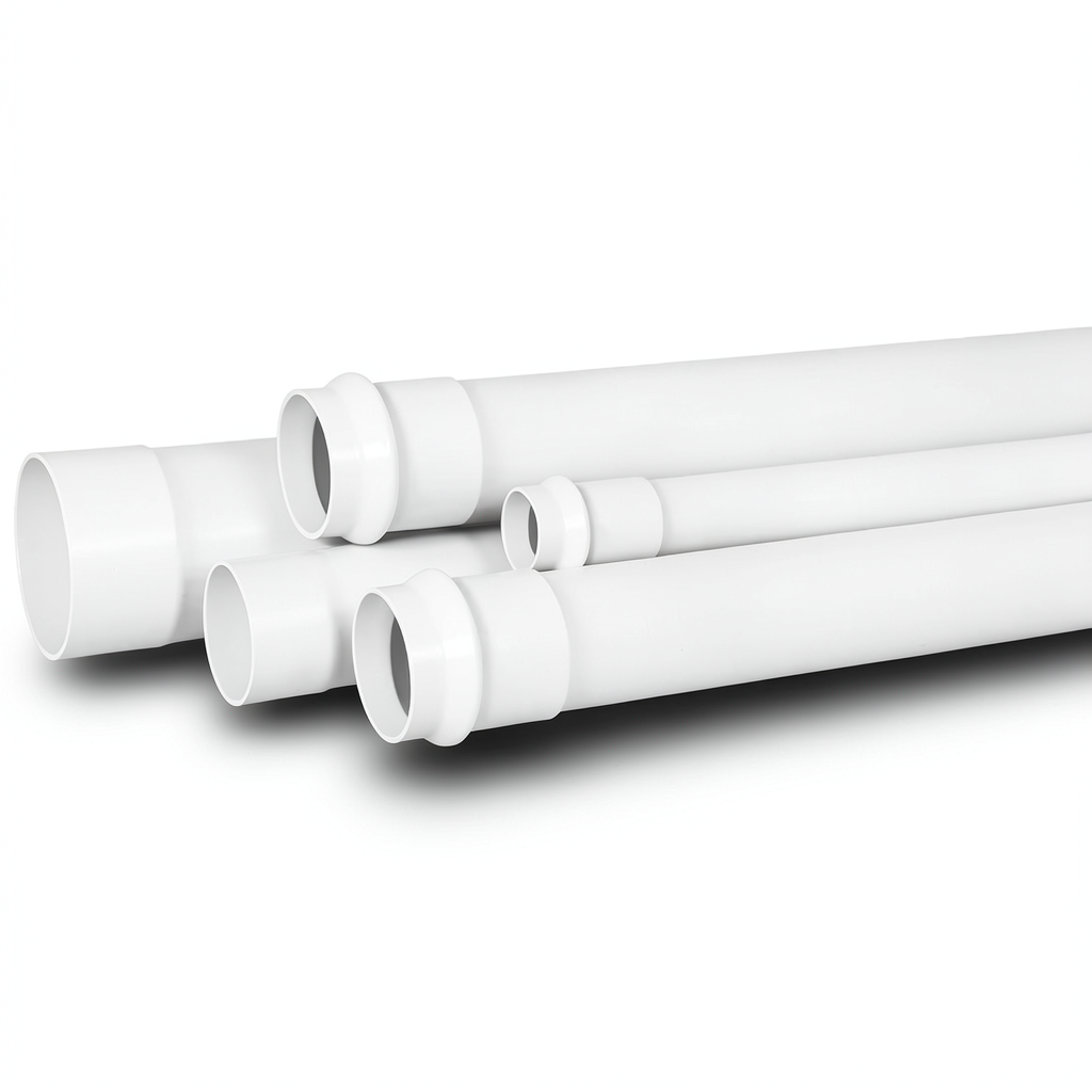 UPVC Pipe for Sewerage Systems PN 16 Bar Outside Diameter 75 mm Thickness 5.6 mm White Color