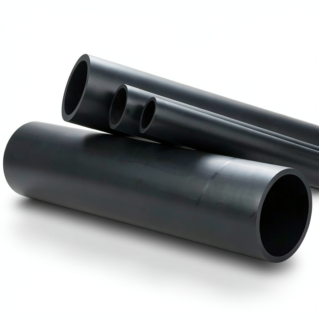 HDPE Plastic Pipe SDR 11 PE 80 OD 450 mm Thickness 40.9 mm Black