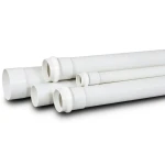 UPVC Plastic Pipe for Sewerage Systems 16 Bar Pressure 90 mm OD 6.7 mm Thickness White