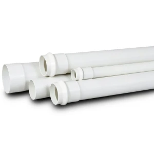 أنابيب بلاستيك UPVC لأنظمة الصرف الصحي ضغط 16 بار قطر خارجي 90 مم سمك 6.7 مم أبيض