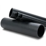 أنابيب بلاستيك HDPE ضغط اسمي 4 بار PE 80 قطر خارجي 160 مم سمك 6.2 مم لون أسود