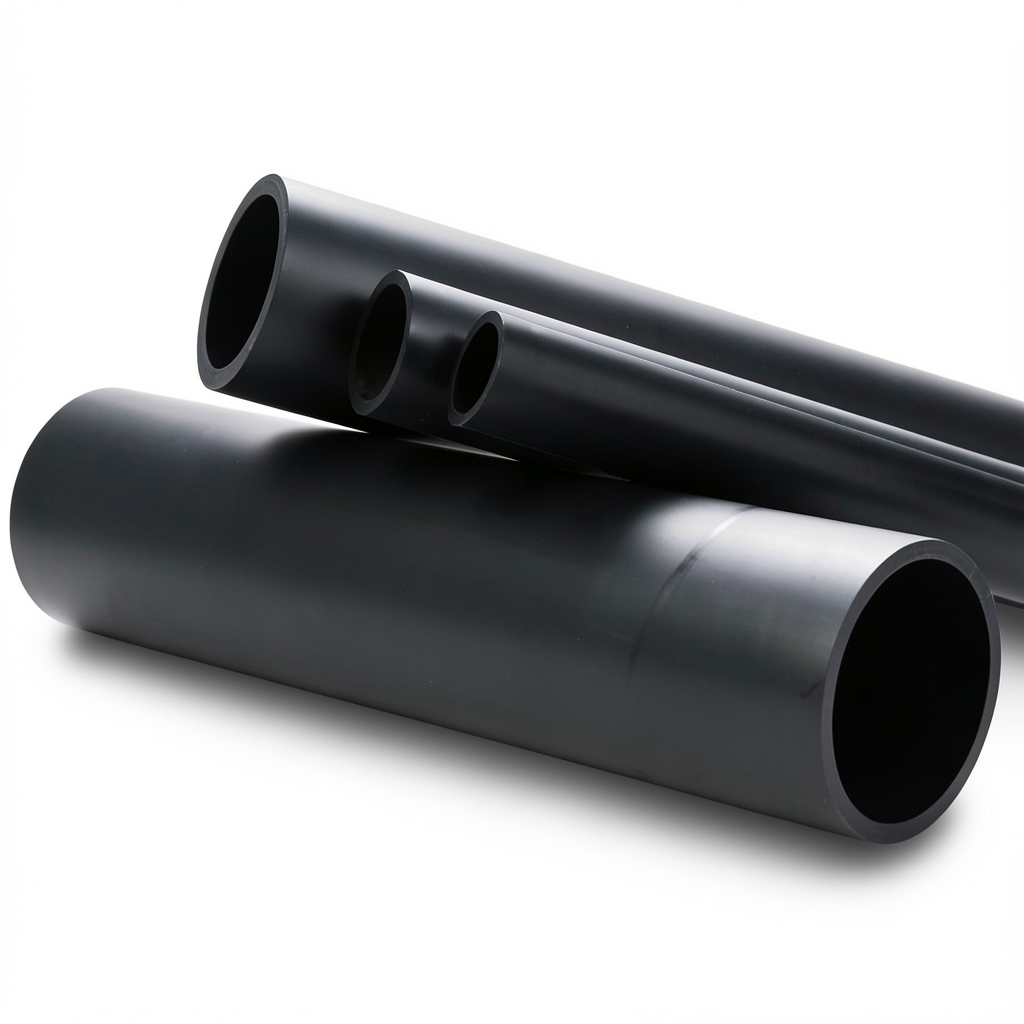 مواسير HDPE SDR 11 PE 80 قطر خارجي 580 مم سماكة 50.8 مم لون أسود