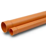 UPVC Plastic Pipe PN 20 Bar (SDR 13.6) Size 225 mm Thickness 16.6 mm Orange Brown | Almona