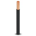 سلك نحاس شعر 6mm2 450/750 فولت عزل PVC لون اسود