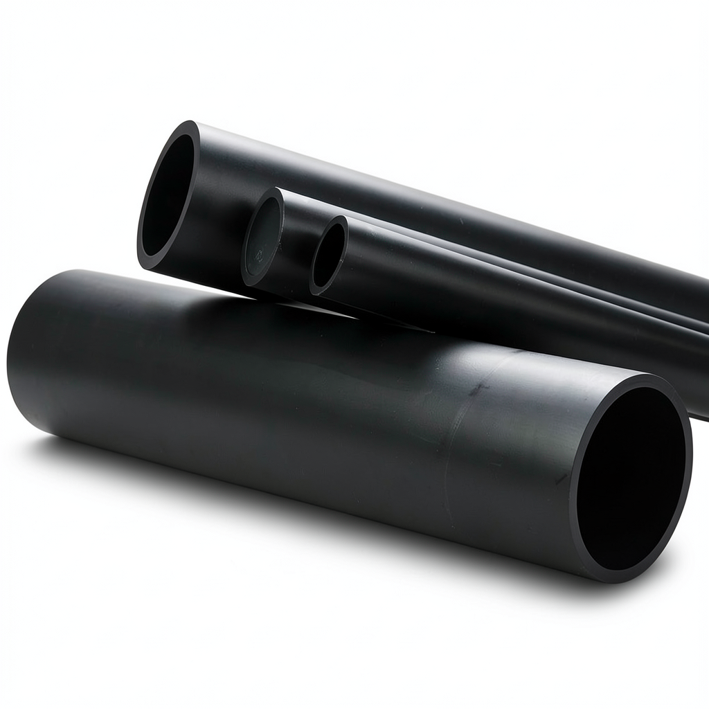 مواسير HDPE ضغط 4 بار PE 80 قطر خارجي 280 مم سماكة 10.7 مم لون أسود