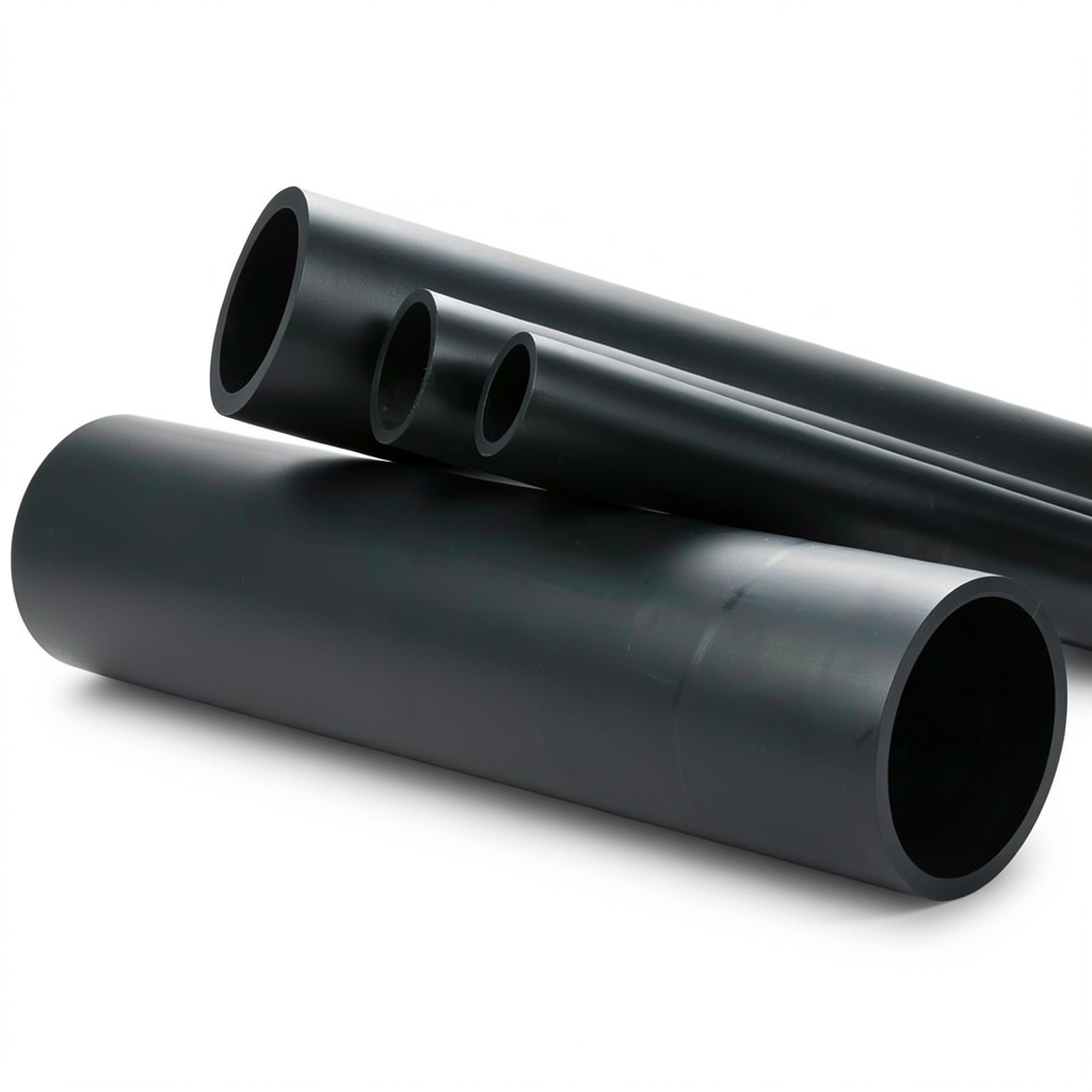 انابيب HDPE ضغط 4 بار PE 80 قطر خارجي 315 مم سمك 12.1 مم لون اسود