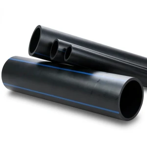 انابيب بلاستيك HDPE ضغط اسمي 4 بار PE 80 قطر خارجي 355 ملم سمك 13.6 ملم لون اسود