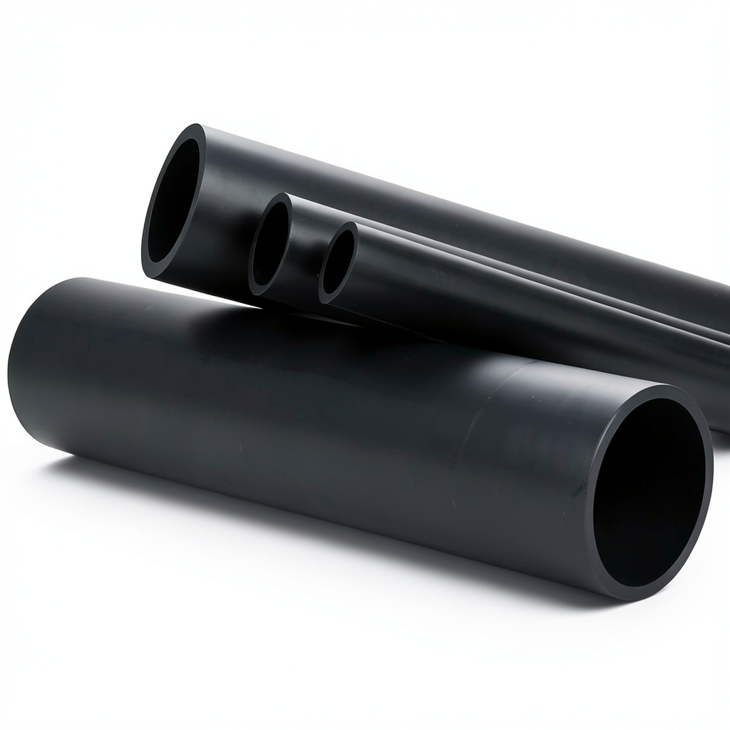 High Density Polyethylene Pipe PN 4 Bar PE 80, 400 mm OD, 15.3 mm Thickness, Black