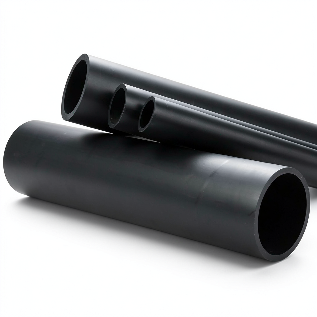مواسير HDPE ضغط 4 بار PE 80 قطر خارجي 280 مم سماكة 10.7 مم لون أسود