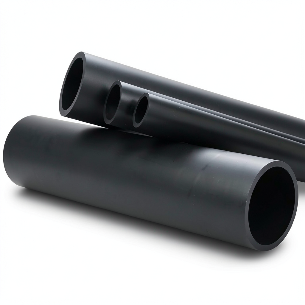 مواسير HDPE ضغط 4 بار PE 80 قطر خارجي 500 مم سمك 19.1 مم لون اسود