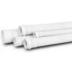 UPVC Plastic Pipe for Sewerage Systems 16 Bar Pressure 90 mm OD 6.7 mm Thickness White