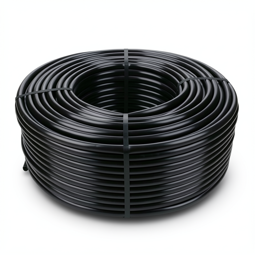 HDPE Plastic Coil Pipe PN 3.2 Bar PE 80 OD 75 mm Black Color